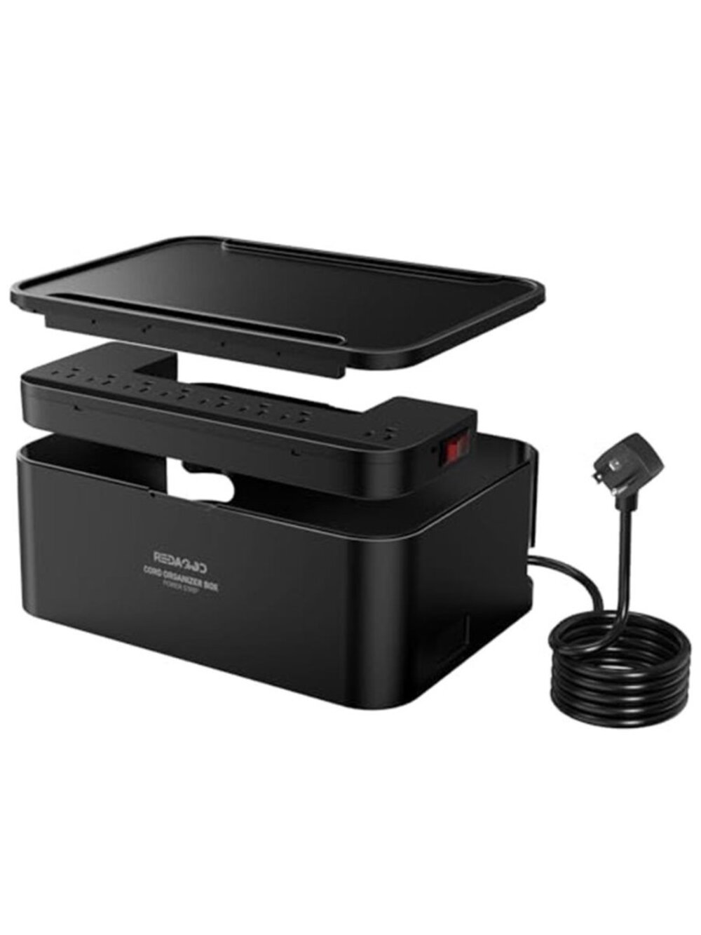 Surge Protector Power Strip USB Charging Station Cable Management Box Extension